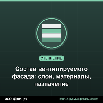 Состав вентилируемого фасада: слои, материалы, назначение